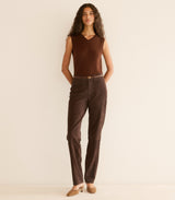 DAMIA CASHMERE VEST -- DARK UMBER