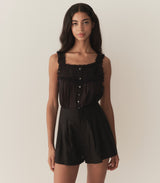 FIDELLA TOP -- BLACK