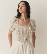 FREDERICA TOP -- PAINTED BOUQUET