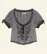NERA TOP -- NOIR LA MADDALENA GINGHAM